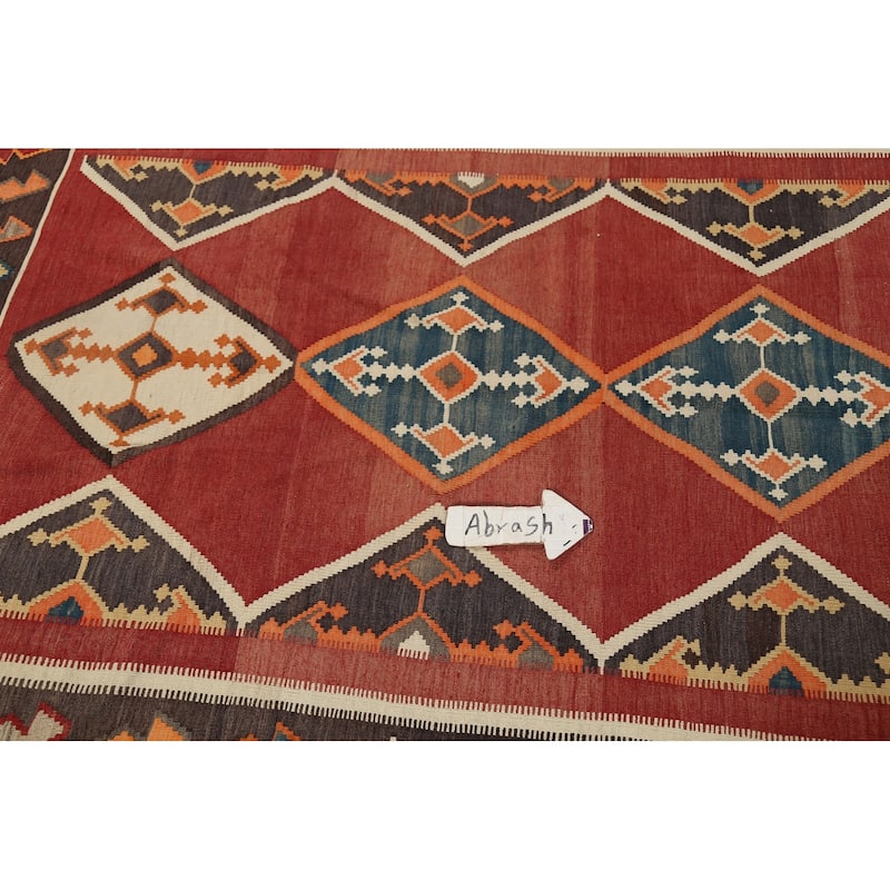 Tribal Kilim Qashqai Persian Vintage Area Rug Handmade Wool Carpet - 4'6"x 7'10"