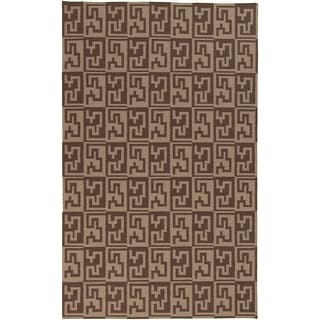 Hand-woven Shreveport Flatweave Wool Area Rug - 8' x 11'