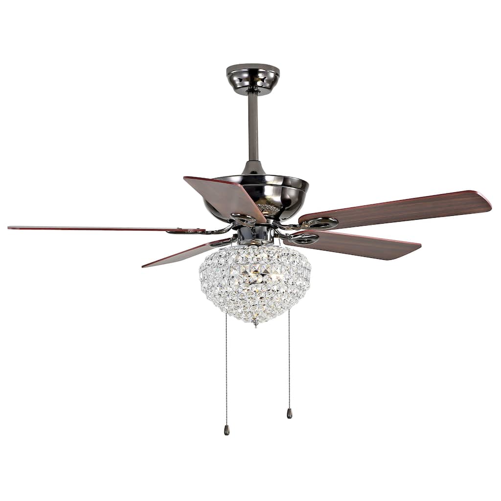 SAFAVIEH Lighting Ivanne 52-inch Led Ceiling Light Fan - 52" W x 52" L x 28"-33" H