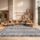 preview thumbnail 4 of 18, SAFAVIEH Tulum Marte Rustic Moroccan Boho Tribal Distressed Rug - Navy/Ivory - 6'7" Square