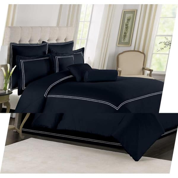 Shop Wamsutta Baratta Stitch King Comforter Set In Black