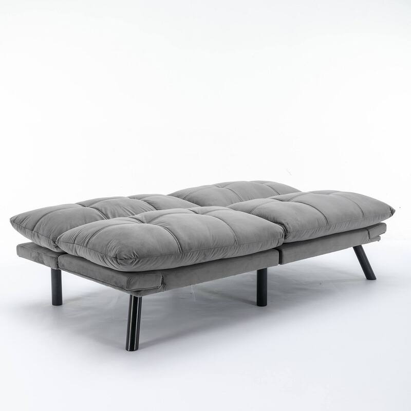 Modern Upholstered 2-Seater Sofa Bed with Adjustable Backrest and Armrests - 70:l