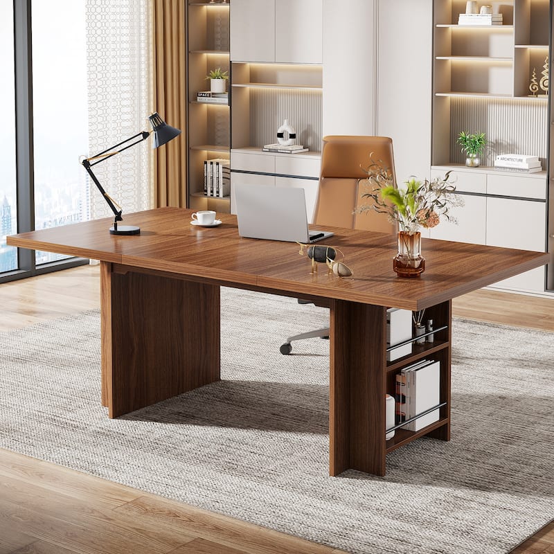 63 Inches Office Executive Desk with Storage