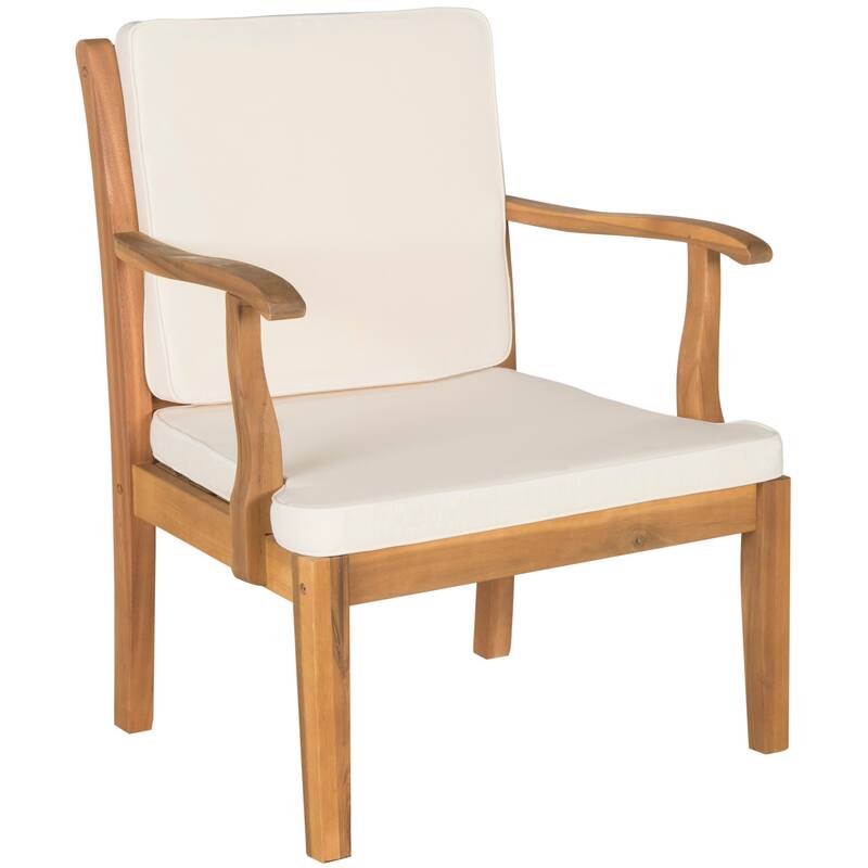 SAFAVIEH Outdoor Maryam Acacia Wood 4-Piece Patio Set - 48W x 32D x 25H