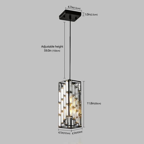 3-Piece Modern Adjustable Pendant Light with Crystal Prism Design