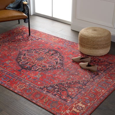 Eterna Machine Washable Medallion Area Rug