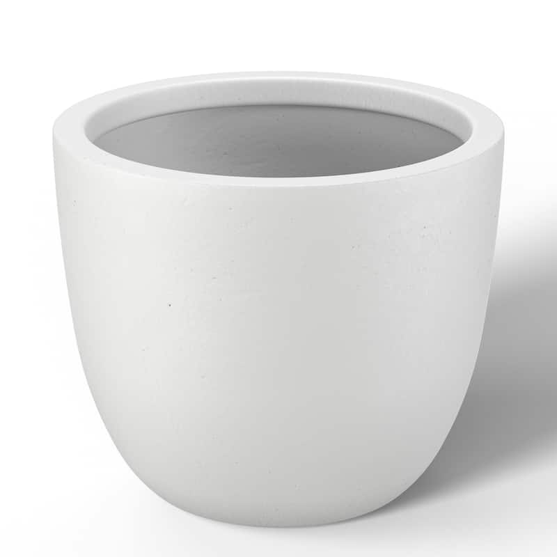 Tall Concrete Round Plant Pots / Large Indoor and Outdoor flower Planters