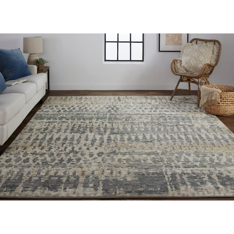 Grand Bazaar Scottsdale Hand Knotted Abstract Transitional Area Rug