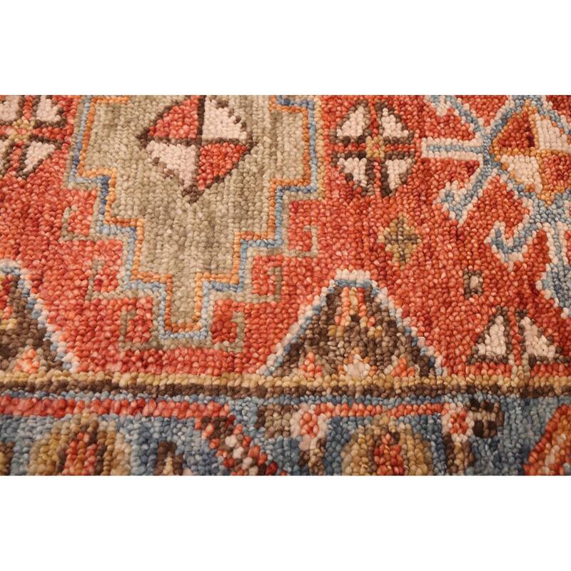 ECARPETGALLERY Hand-knotted Jules Serapi Dark Copper Wool Rug - 2'7 x 9'10