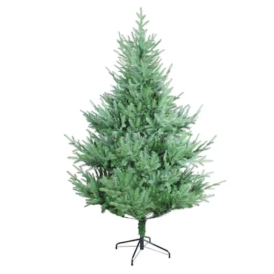 6ft Curved Christmas Tree - 72-Inch Green Christmas Tree Featuring An Irregular Shape, Dense Branches