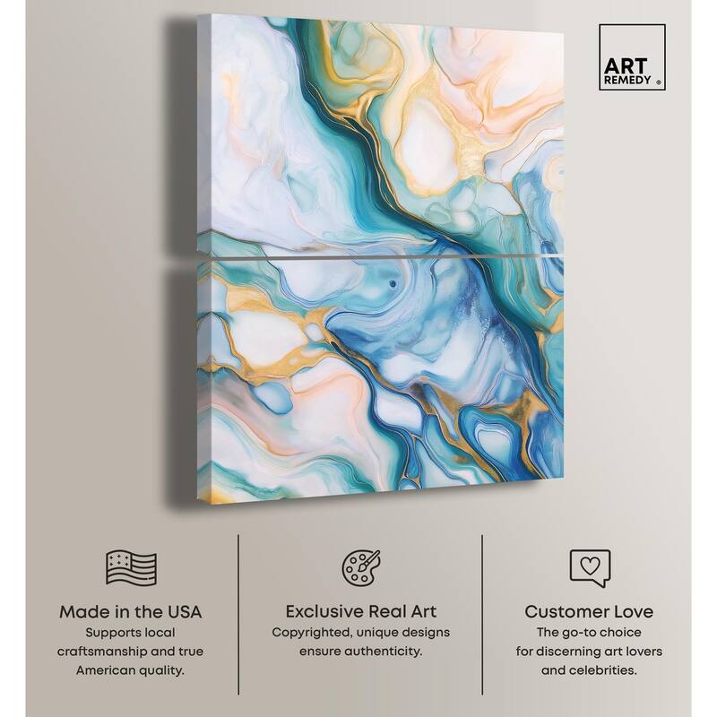 Visions Pastel I Canvas Set of 2 by Art Remedy, Gallery Wrapped