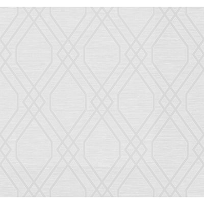 Seabrook Designs String Diamond Unpasted Wallpaper - 27 in. W x 27 ft. L