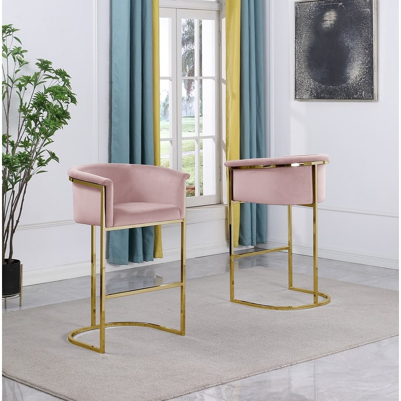 Best Quality Furniture Velvet Upholstered Barstool