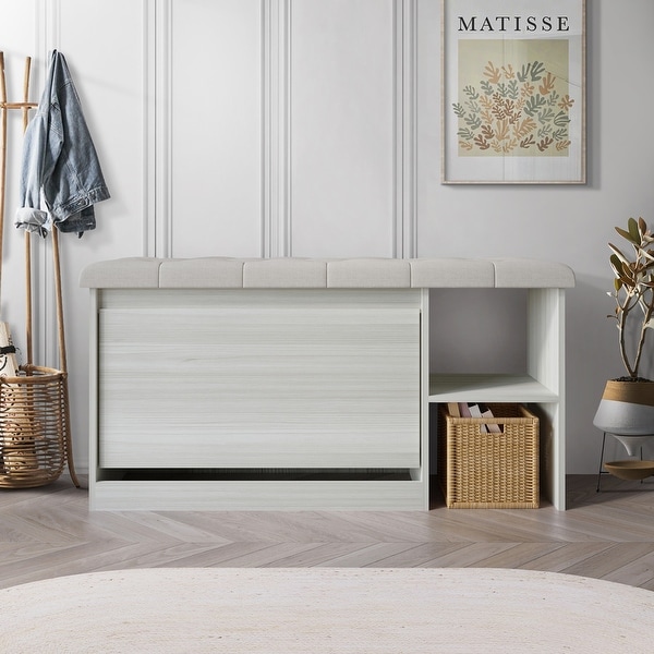 家具 cabinet bench Siavonce 48-in L x 63-in H 2-Drawers Black MDF Work Bench with