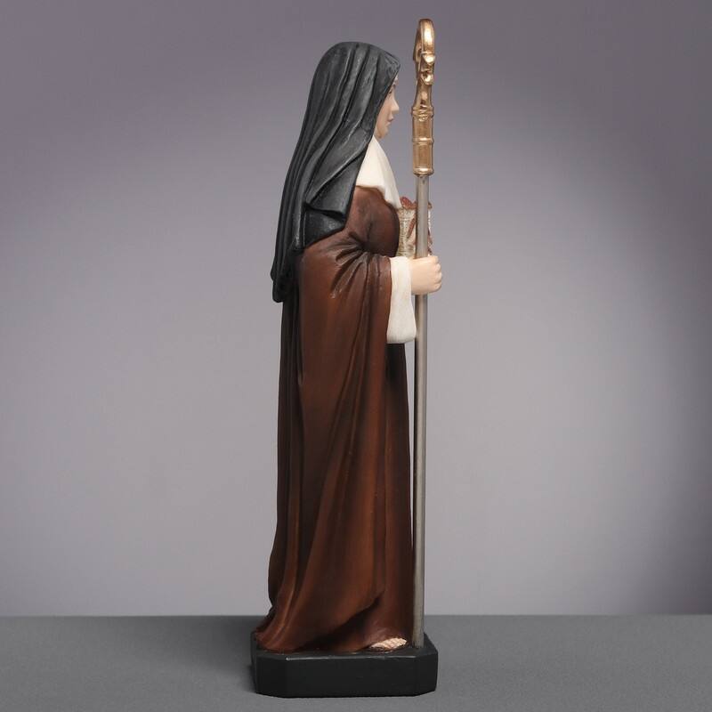 6.5 inches Height Polyresin Saint Brigid of Kildare Multicolor Finish Figurine