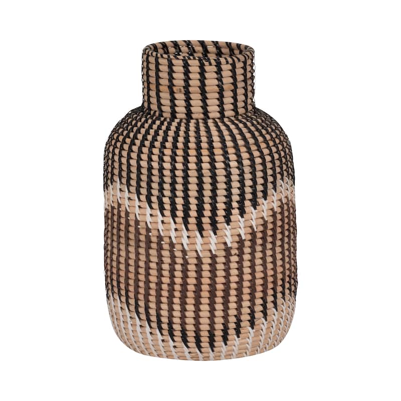 Sagebrook Home Rattan, 13"H Woven Vase, Multi, Natural Fiber Construction