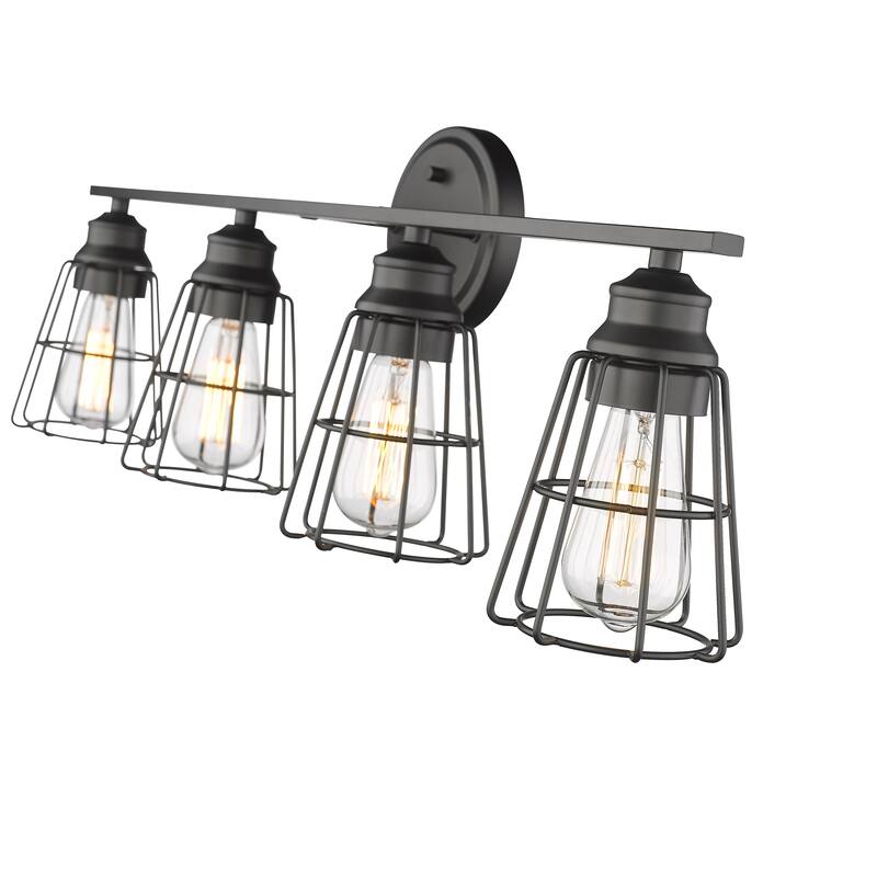 Millennium Lighting 4 Light Bathroom Vanity Fixture with Metal Shade