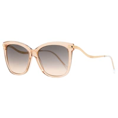 Jimmy Choo Women's Rectangular Sunglasses - Beige Glitter/Gold