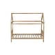 preview thumbnail 36 of 44, Twin Size Solid Wood House Frame Platform Bed, with Headboard and Footboard, with Underbed Storage Space, Minimalist Kids Bed