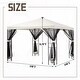 preview thumbnail 4 of 11, Ainfox 10x10ft Outdoor Gazebo with Lights and Solar Panel Remote Control Netting