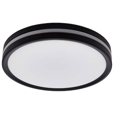 11 Inch Surface Mount with Night Light 5 CCT Selectable Matte Black Finish - Matte Black