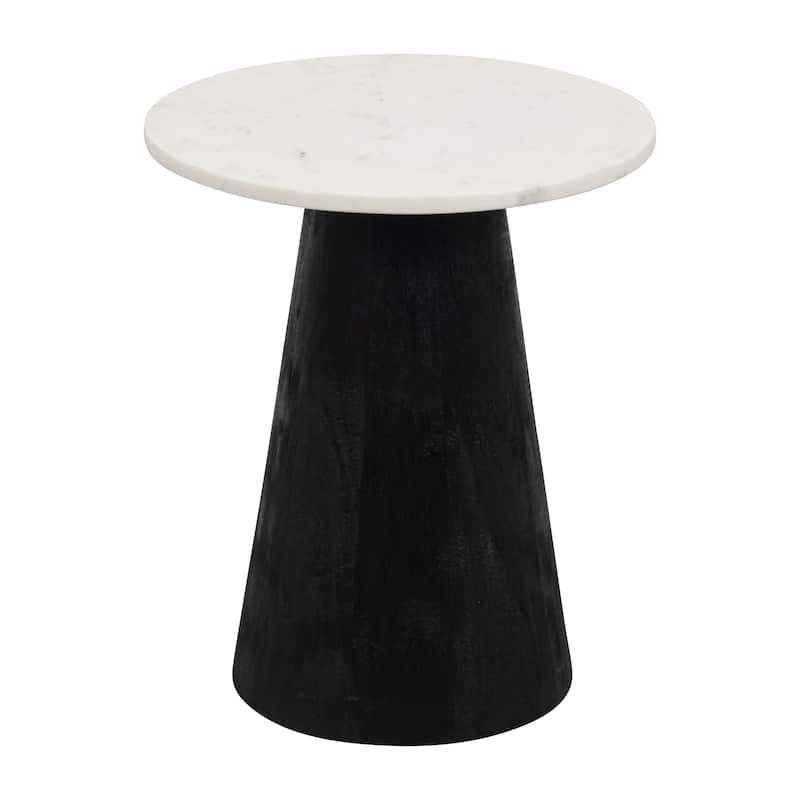 Sagebrook Home Chic Iron Marble Cylinder Coffee Table - Perfect For Home Decor