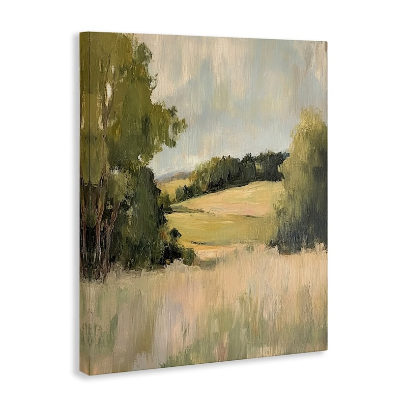 Stupell Painterly Green Valley View Canvas Wall Art Design By Petal Prints Design