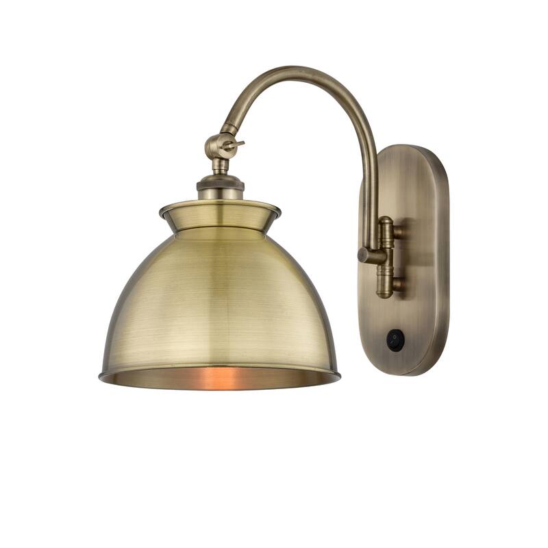 Innovations Lighting 518-1W-13-9 Adirondack Sconce Adirondack 13" Tall - Antique Brass