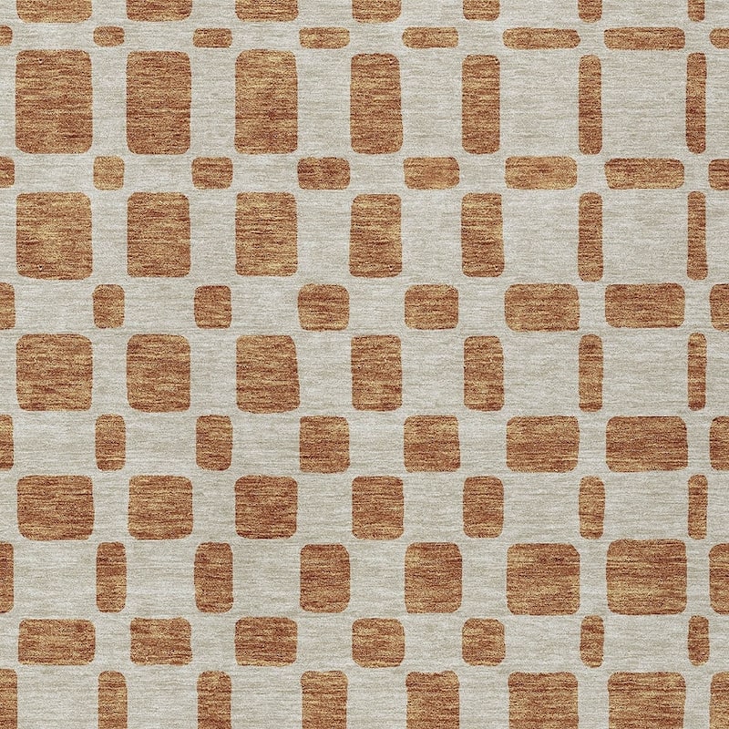 HomeRoots Geometric Transitional Rectangle Outdoor Rug