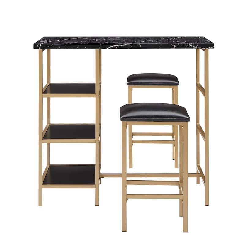 Ainsley Faux Marble Counter Height 3-piece Dining Set by iNSPIRE Q Modern