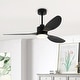 preview thumbnail 2 of 127, 52"/42" Black/Gold LED Ceiling Fan with Lights Remote(3-Blade)