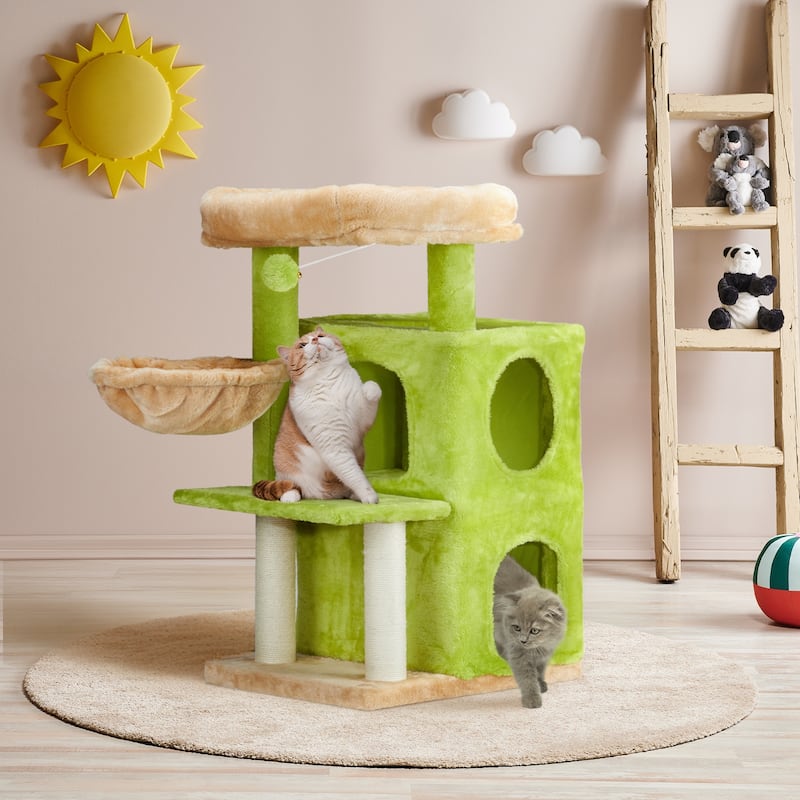 Engaging 33 Inch Cat Tree for Indoor Play and Comfort
