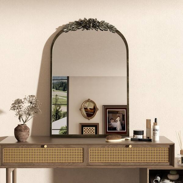 Antique Gold Traditional Arch Mirror Baroque Inspired Wall Decor - Bed Bath  & Beyond - 40321984