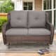 Option Brown Rattan - Grey Cushion