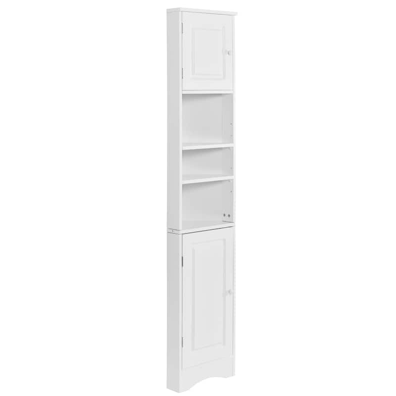 Corner Bathroom Storage Cabinet with Two Doors