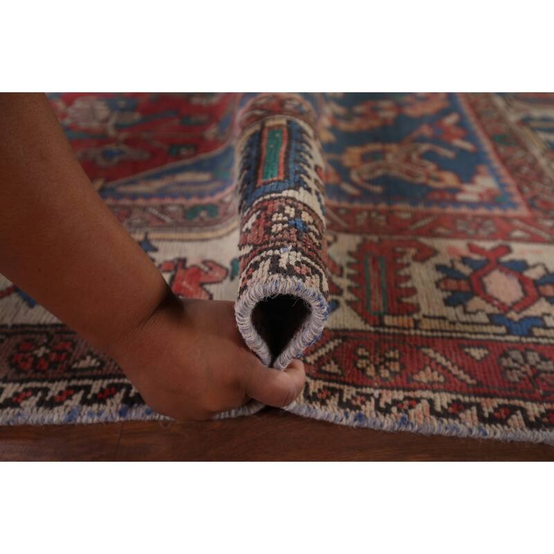 Bakhtiari Persian Vintage Area Rug Handmade Wool Carpet - 6'10"x 10'1"