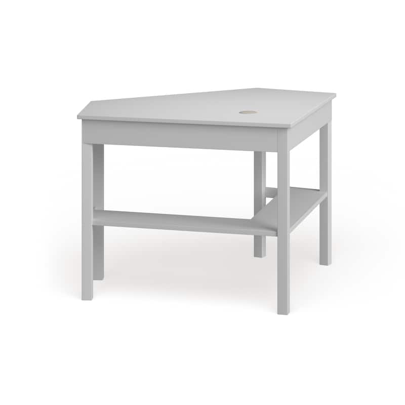 SEI Furniture Crescent White Birch Corner Desk