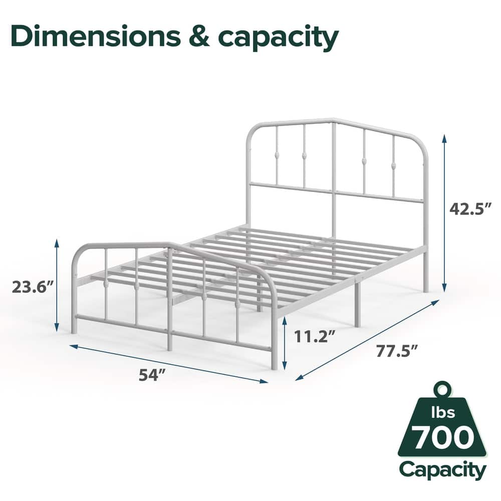 Priage by ZINUS Traditional Metal Platform Bed Frame