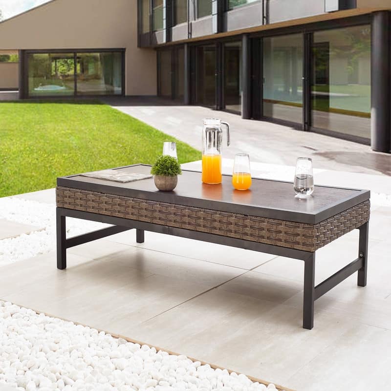 Patio Festival Outdoor Right-Angle Collection Coffee Table