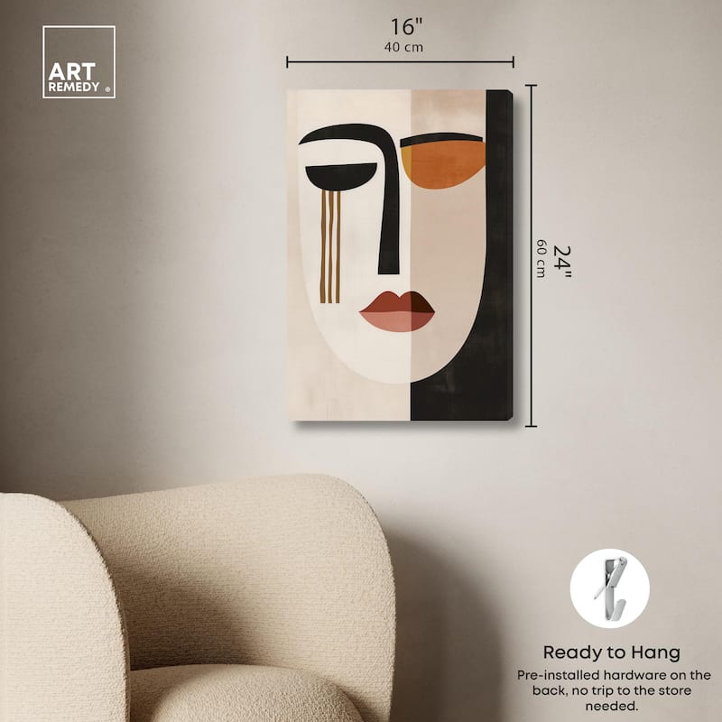 Face Moderne III Canvas by Art Remedy, Gallery Wrapped