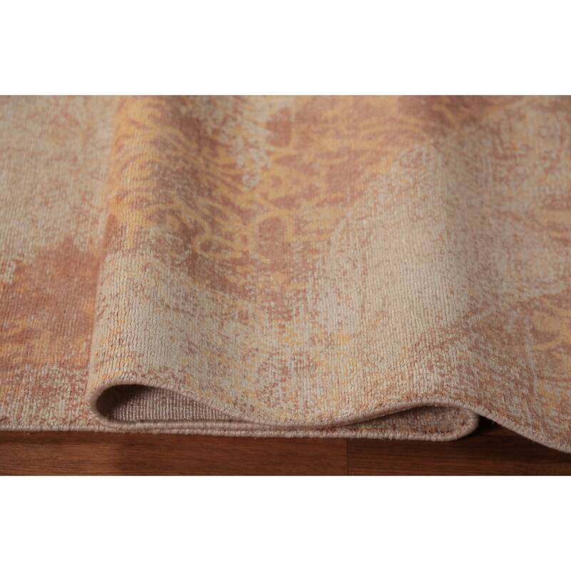 Abstract Indian Rug Hand-Knotted Wool Carpet - 5'2"x 7'4"