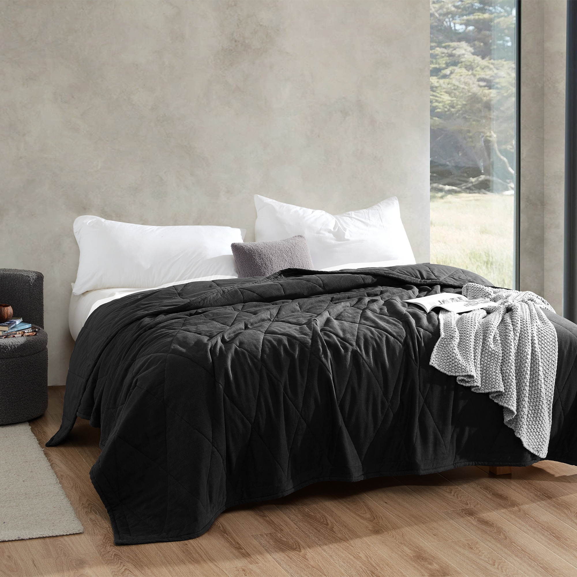 Coma Inducer® Dark Sky Reserve® Portugal Linen-Cotton Black Comforter