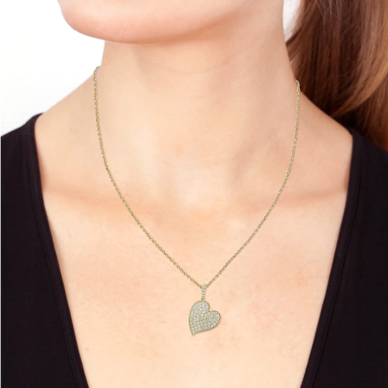 Effy Women's 14K Yellow Gold Diamond Heart Pendant Necklace