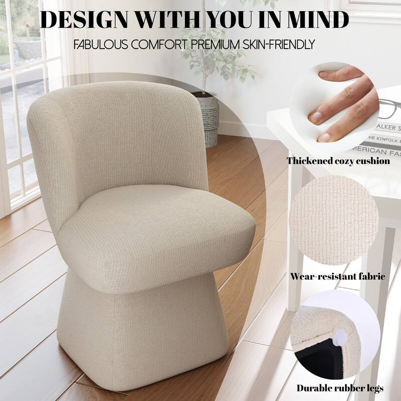 Fabric Upholstered Dining Chairs Set of 2