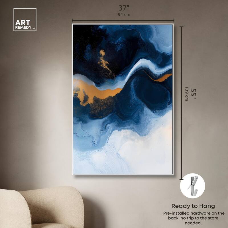 Blue Deep I Canvas by Art Remedy