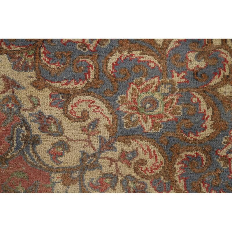 Hand Knotted Oriental 100% Wool Carpet Traditional Floral Oranges & Rust Kashan Area Rug - 13' 0'' X 9' 6''