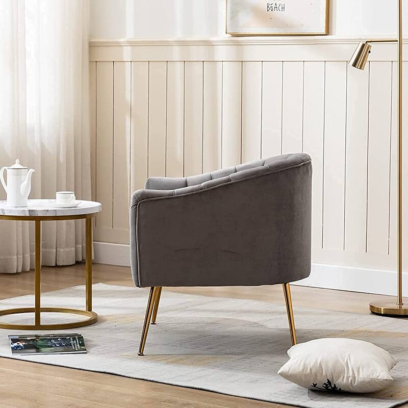 SEYNAR Velvet Upholstered Accent Chair and Loveseat Set