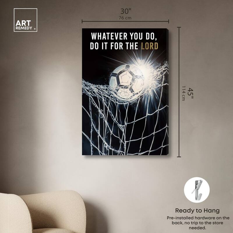 Do it for the Lord Soccer Canvas by Art Remedy, Gallery Wrapped