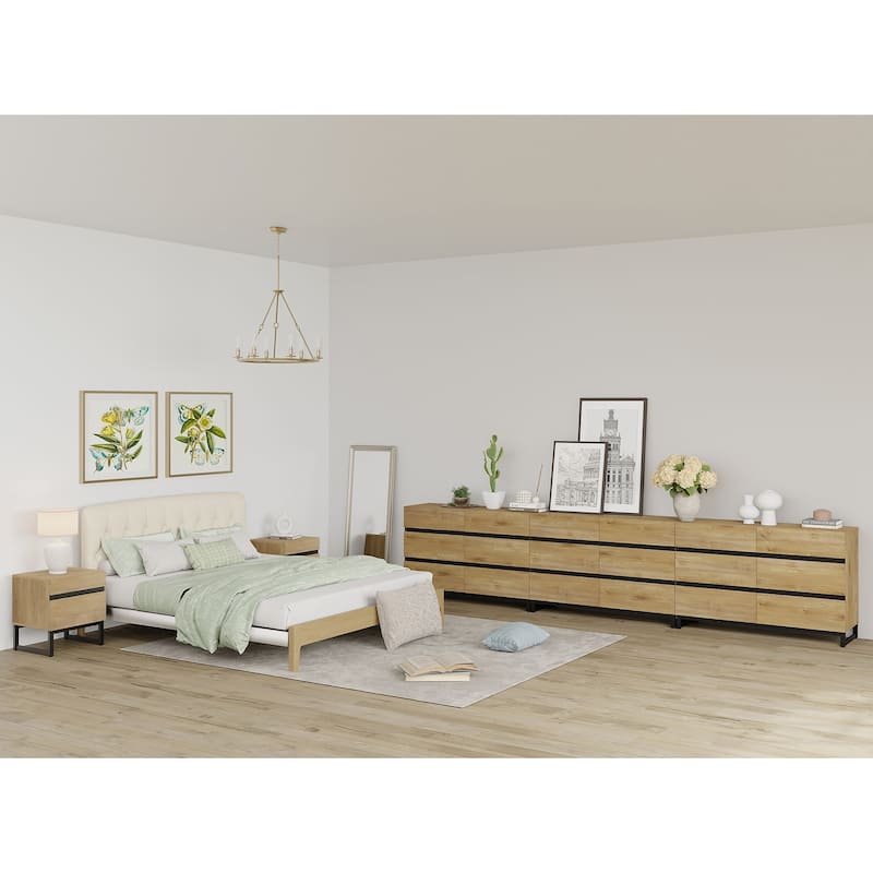 3-Piece Bedroom Furniture Set,Dresser & Chest With 18 Drawers for Bedroom, Bedroom Furniture Set