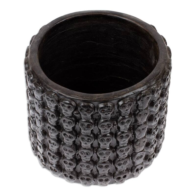 Novica Handmade Portal To The Dark Afterlife Ceramic Flower Pot